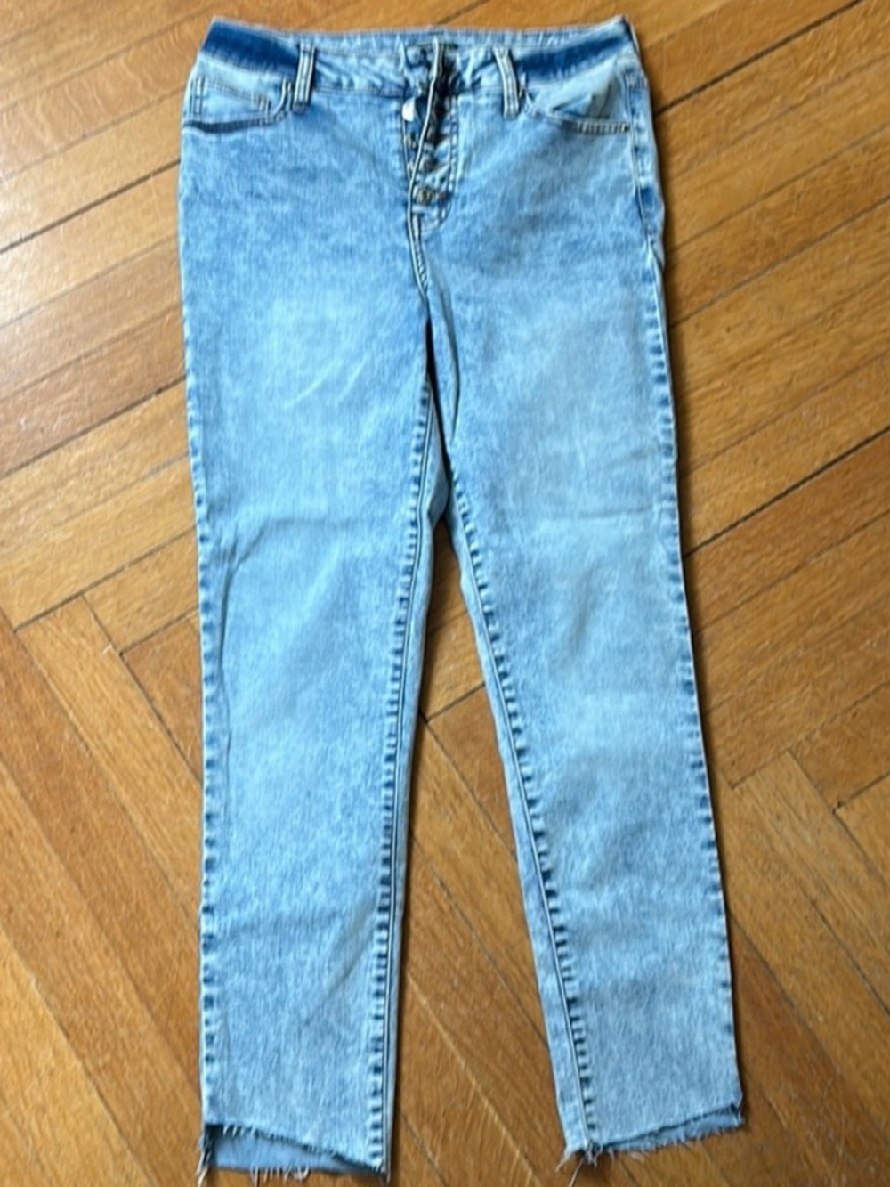 High-Rise Button-Fly Skinny Jeans